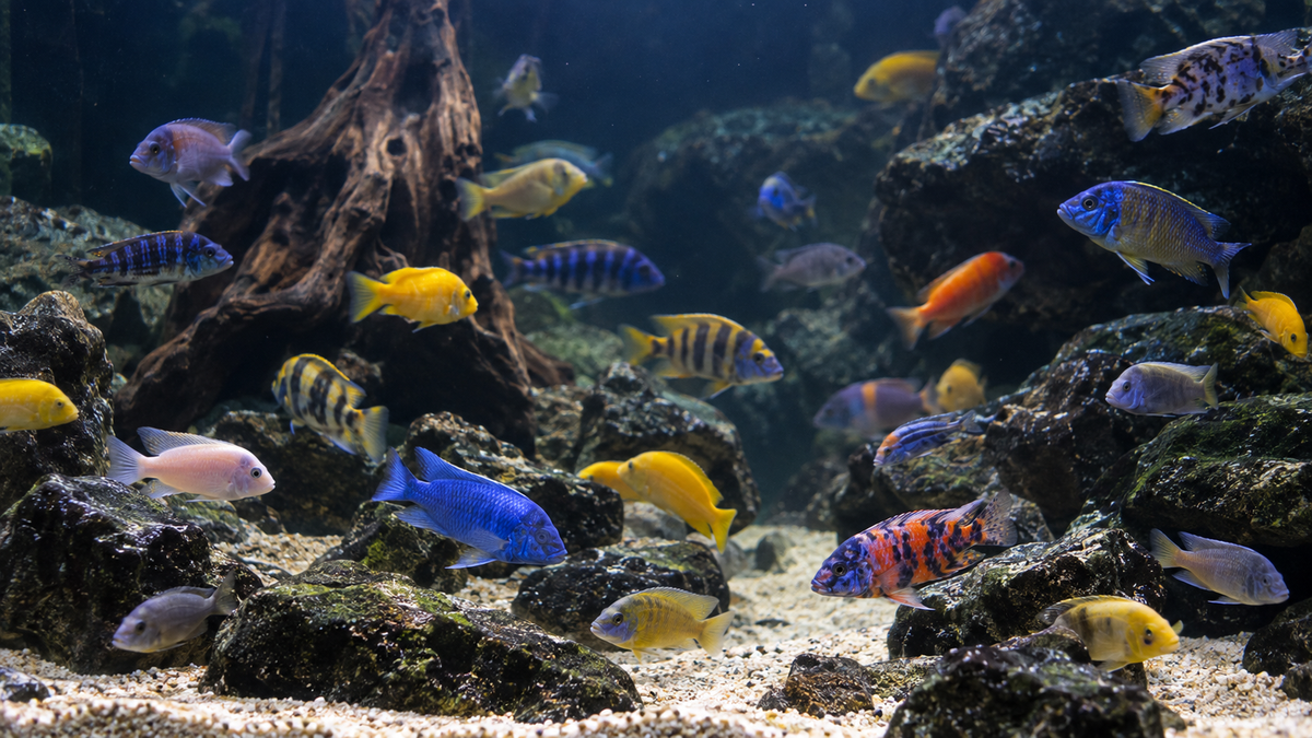 African Cichlids, Mbuna, Peacocks, Haps, Lake Malawi, farm