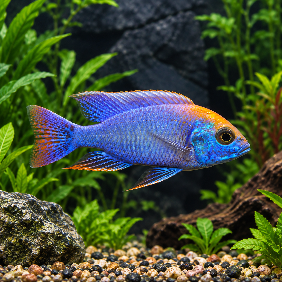 Orange Blaze Peacock Cichlid