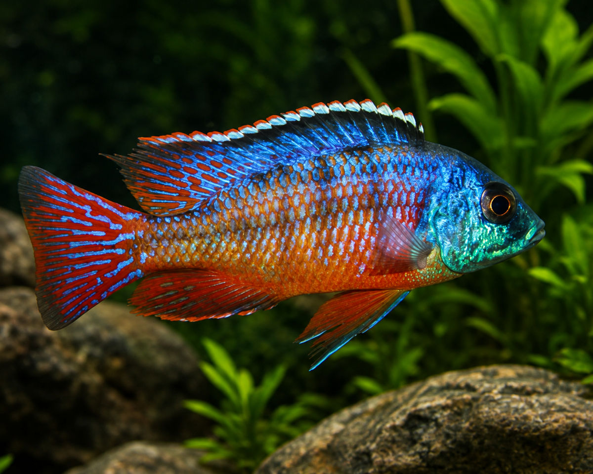Red Empress Cichlid (Protomelas taeniolatus) – 1.5–2 Inch